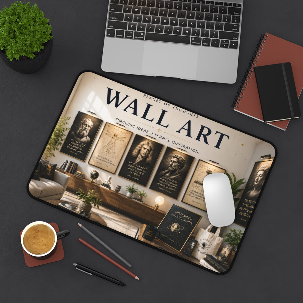 Wall Art Desk Mat - 12*18 — Vintage Philosophers Poster Mousepad Inspirational