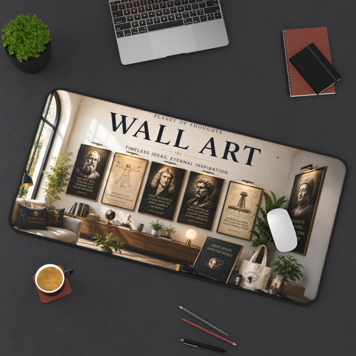 Wall Art Inspirational  Desk Mat - 16*32 — Motivational Gallery Desk Pad
