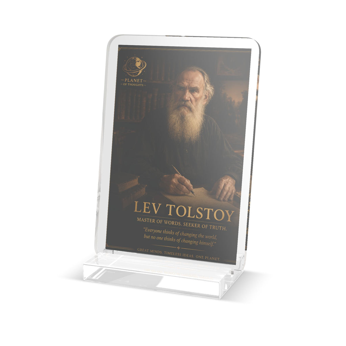 Lev Tolstoy Acrylic Standee – Custom Cut Literary Portrait Display