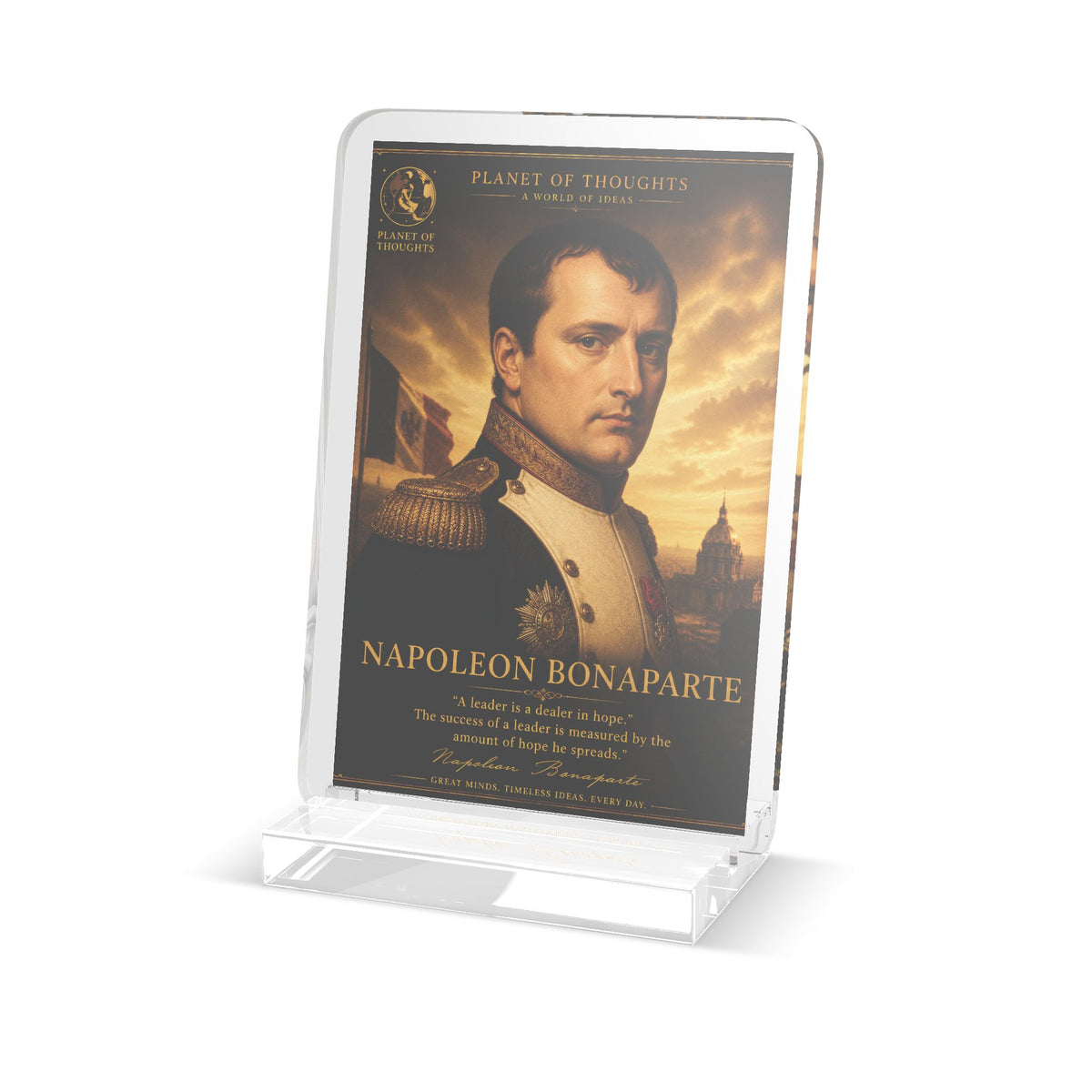 Napoleon Bonaparte Acrylic Standee – Custom Cut Historical Portrait Display