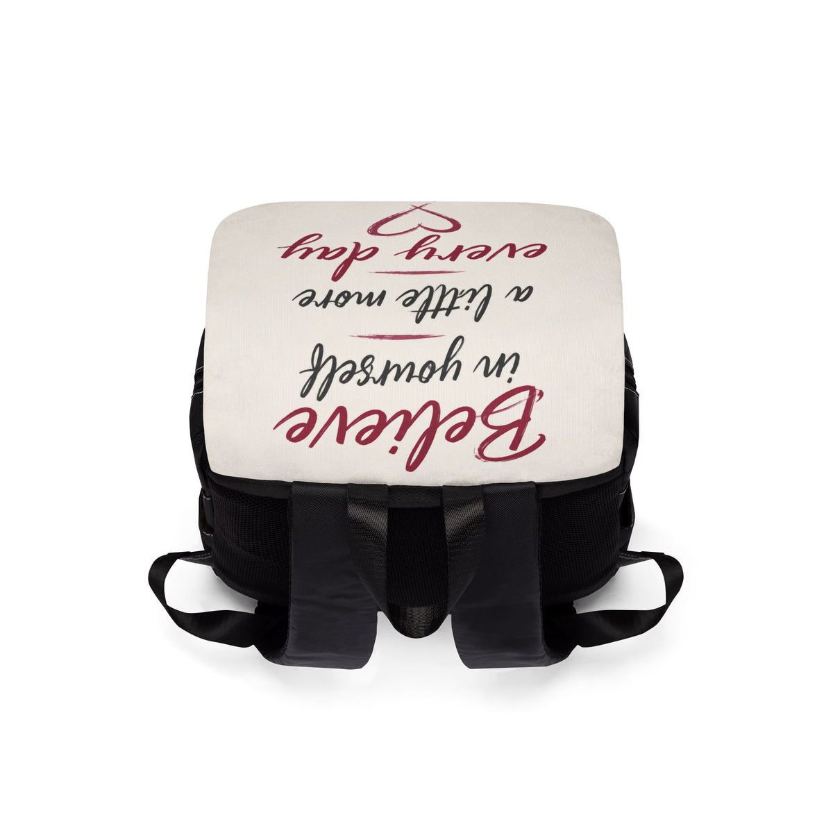 Backpack — "Love Yourself a Little More Every Day" Inspirational Shoulder Backpack