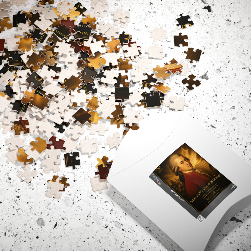 Wolfgang Amadeus Mozart Portrait Jigsaw Puzzle - 110 Pcs - Vert. — Classical Music Collector Puzzle (110–1014 pcs)