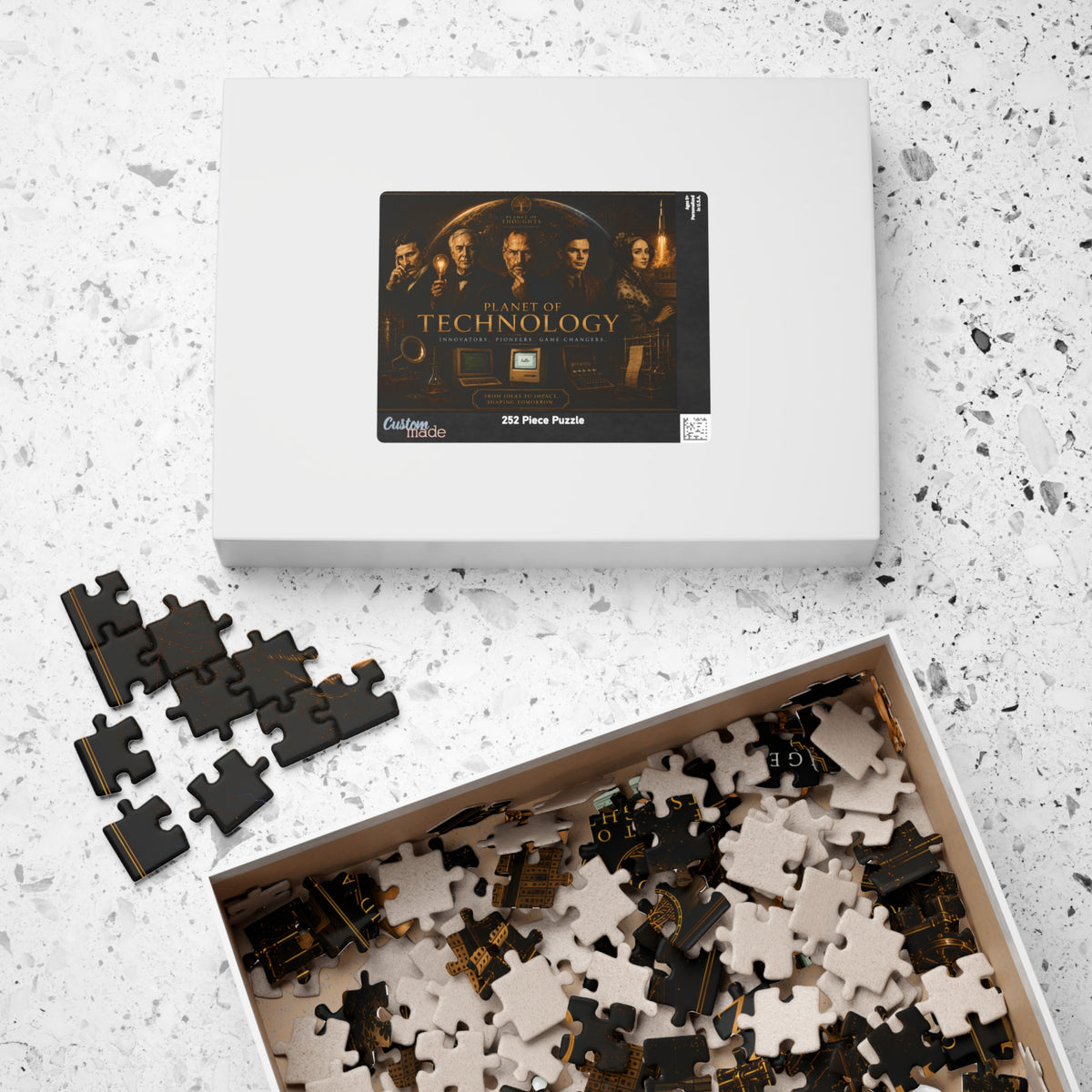 Planet of Technology Jigsaw Puzzle - 252 Pcs - Hor. – Vintage Inventors Poster, STEM History 500–1000 Piece