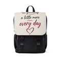 Backpack — "Love Yourself a Little More Every Day" Inspirational Shoulder Backpack