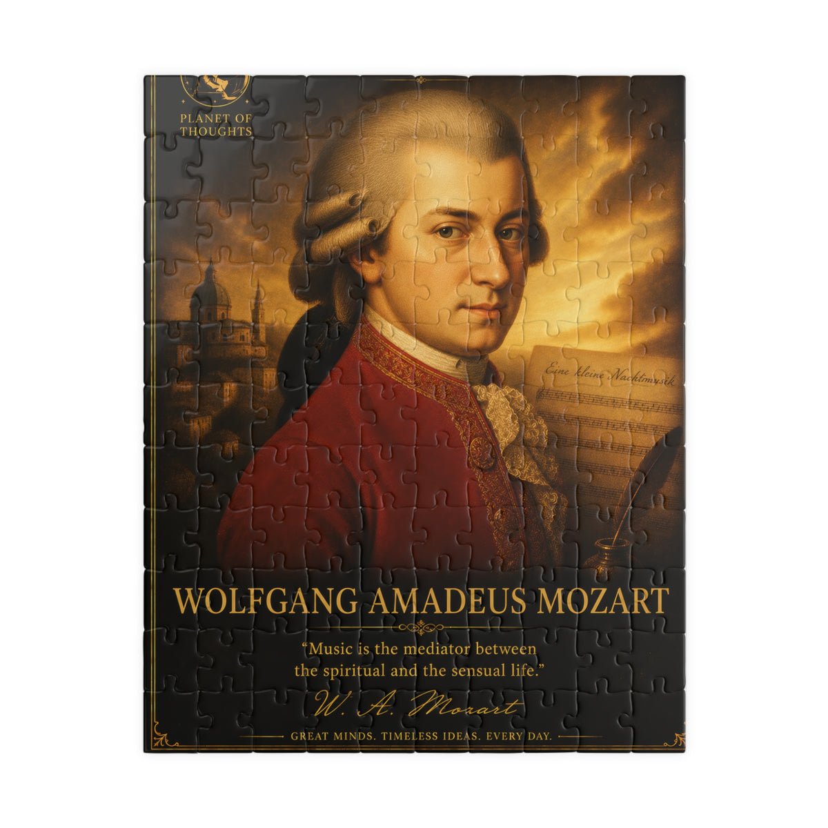 Wolfgang Amadeus Mozart Portrait Jigsaw Puzzle - 110 Pcs - Vert. — Classical Music Collector Puzzle (110–1014 pcs)