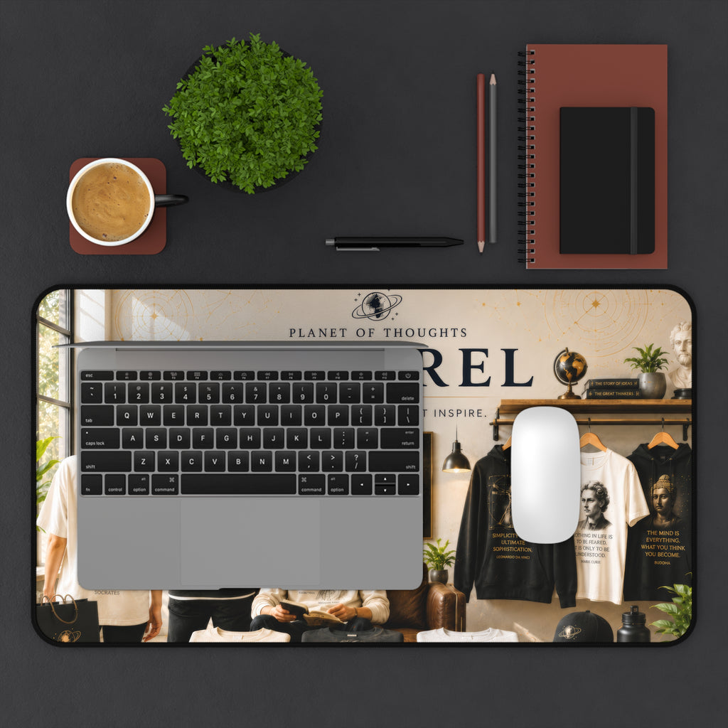 Inspirational Apparel Desk Mat - 12*22 — 'Apparel: Wear the Ideas That Inspire'