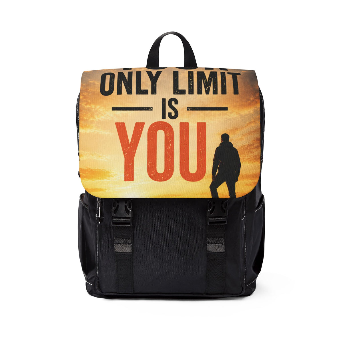 Motivational "Only Limit Is You" Backpack
