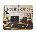 Inspirational Home & Office Rectangle Mouse Pad — 'Home & Office: Inspire Your Space, Elevate Your Mind' Desk Mat