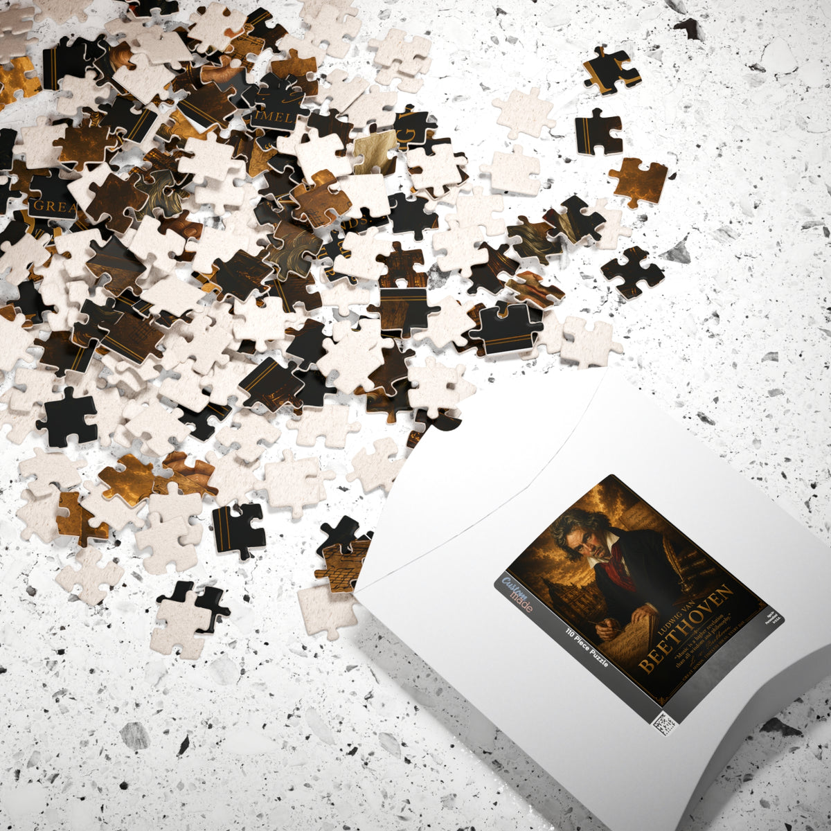 Beethoven Portrait Puzzle - 110 Pcs - Vert. — Classical Composer Jigsaw (110/252/520/1014 pcs)