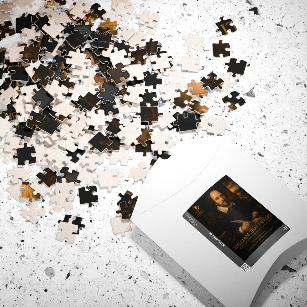 William Shakespeare Portrait Puzzle - 110 Pcs - Vert. — Literary Jigsaw for Adults & Teens (110–1014 pcs)