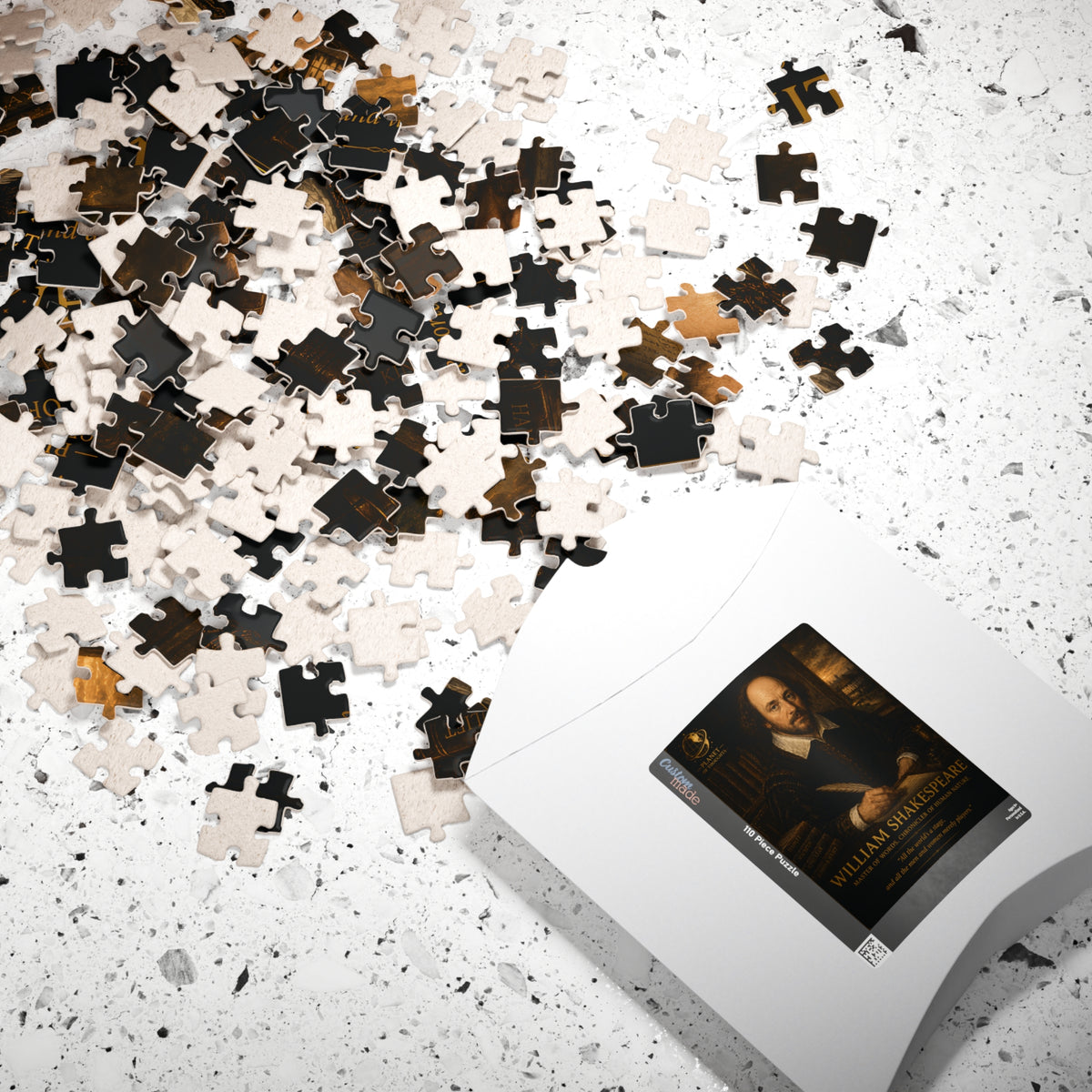 William Shakespeare Portrait Puzzle - 110 Pcs - Vert. — Literary Jigsaw for Adults & Teens (110–1014 pcs)