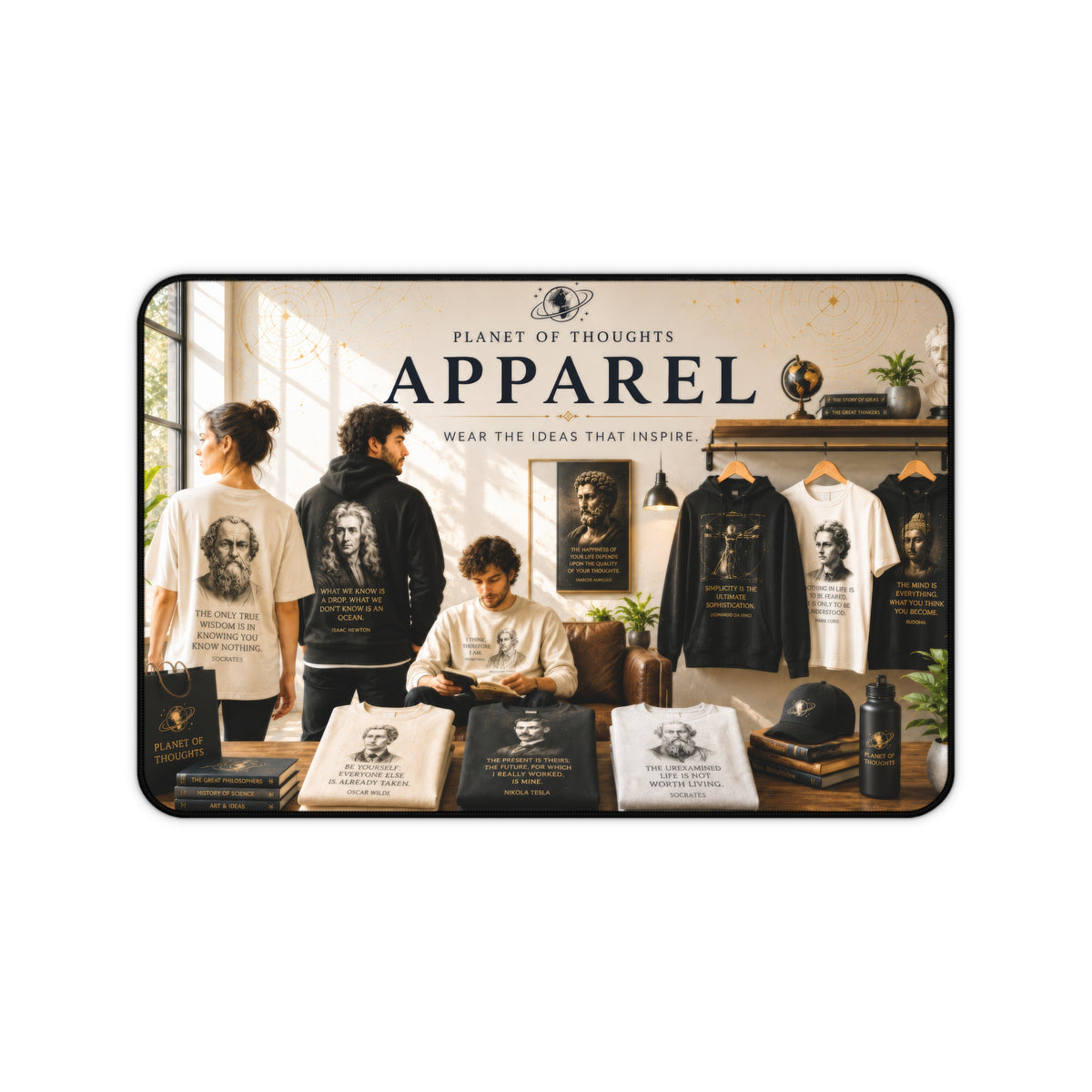 Apparel Shop Desk Mat - 12*18 — 'Apparel' Brand Display Mouse Pad Vintage
