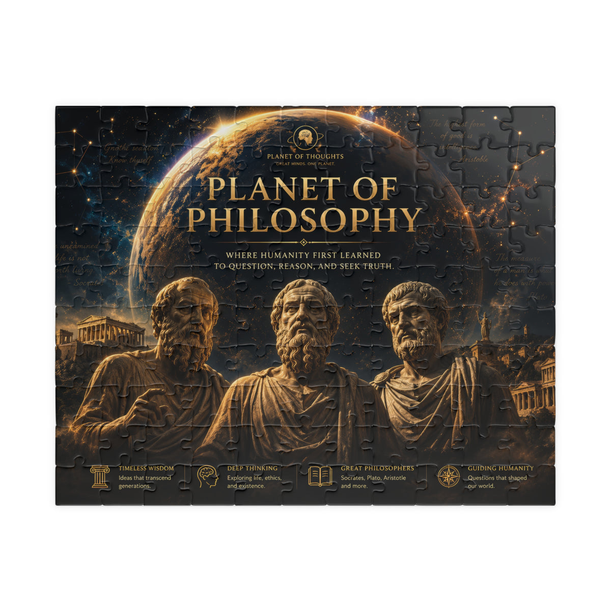 Planet of Philosophy Jigsaw Puzzle - 110 Pcs - Hor. — Classical Philosophers 110/252/520/1014-Piece