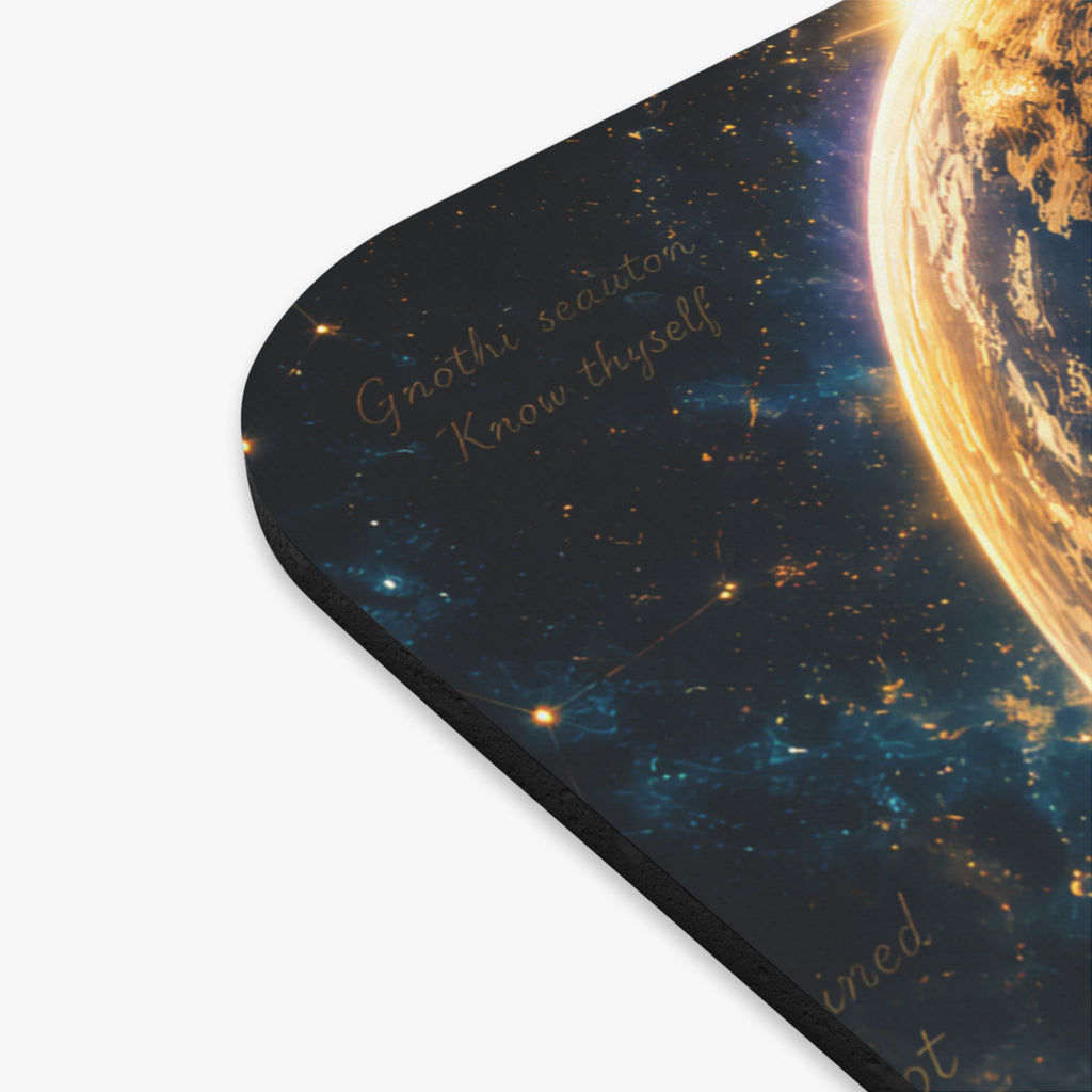 Planet of Philosophy Rectangle Mouse Pad — Ancient Philosophers Desk Mat