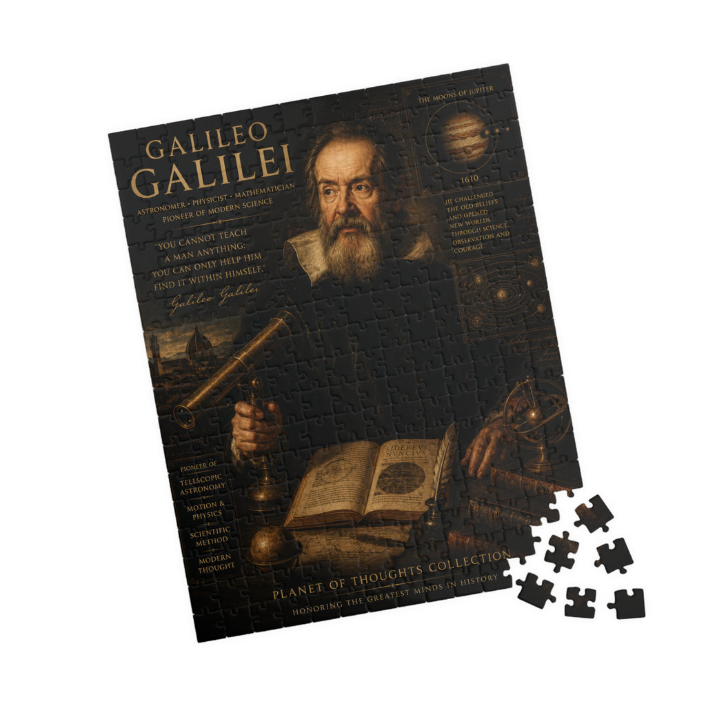 Galileo Portrait Jigsaw Puzzle - 252 Pcs - Vert. — Historical Science Puzzle (110/252/520/1014 pcs)