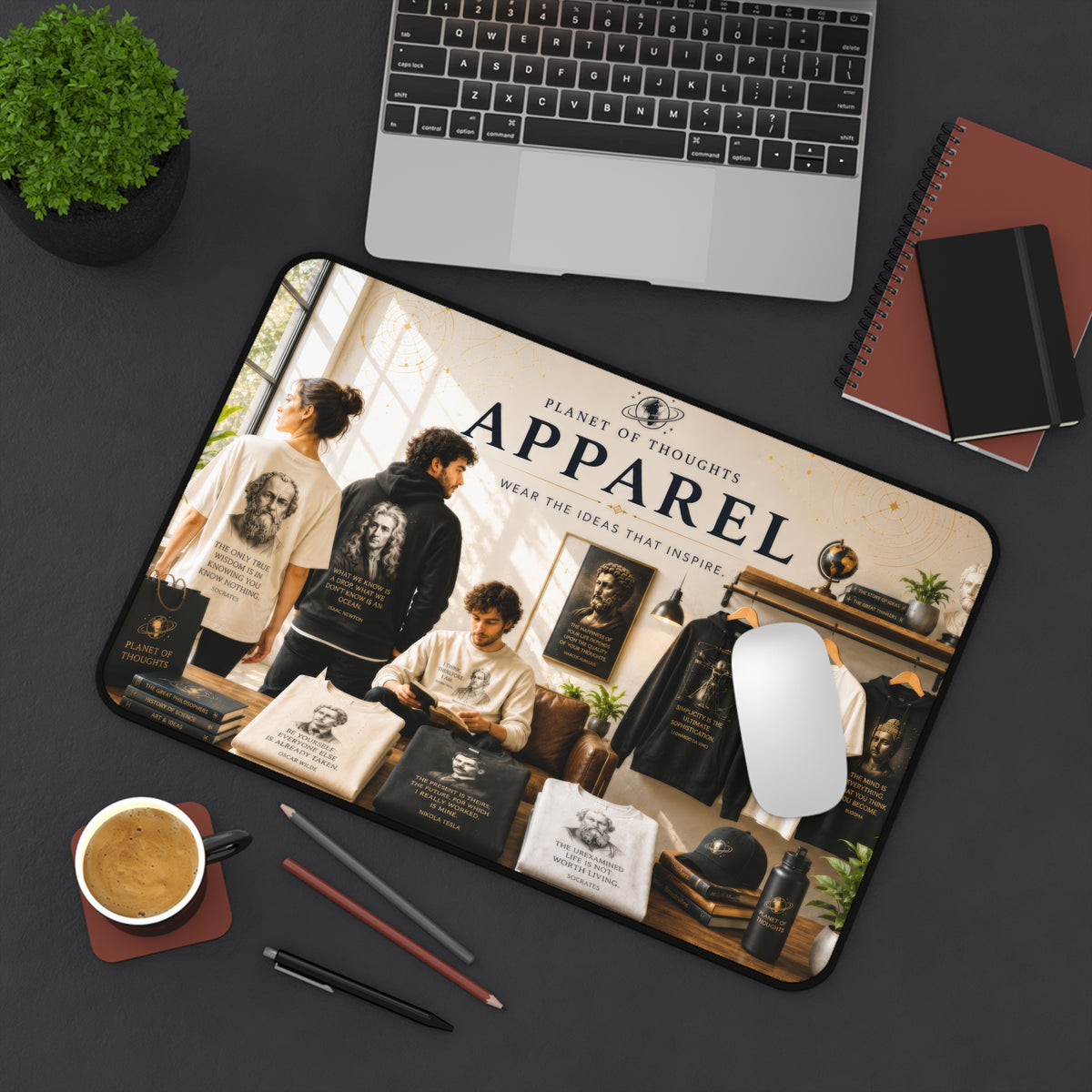 Apparel Shop Desk Mat - 12*18 — 'Apparel' Brand Display Mouse Pad Vintage