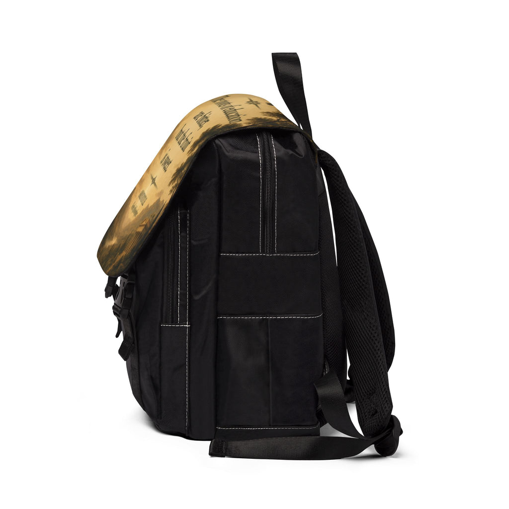 Aristotle Quote Backpack — "The roots of education are bitter, but the fruit is sweet" Shoulder Bag